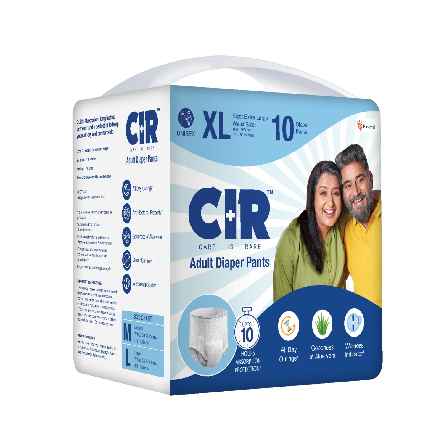 CIR Adult Diaper Pants Unisex With Wetness Indicator I Odour Control | Enriched with Aloe Vera to avoid skin irritation and rashes- (M, L & XL) - Image 11