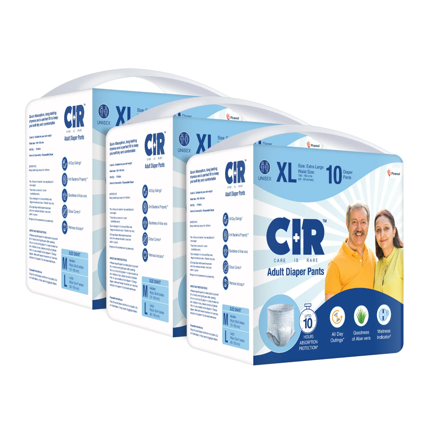 CIR Adult Diaper Pants Unisex With Wetness Indicator I Odour Control | Enriched with Aloe Vera to avoid skin irritation and rashes- (M, L & XL) - Image 14