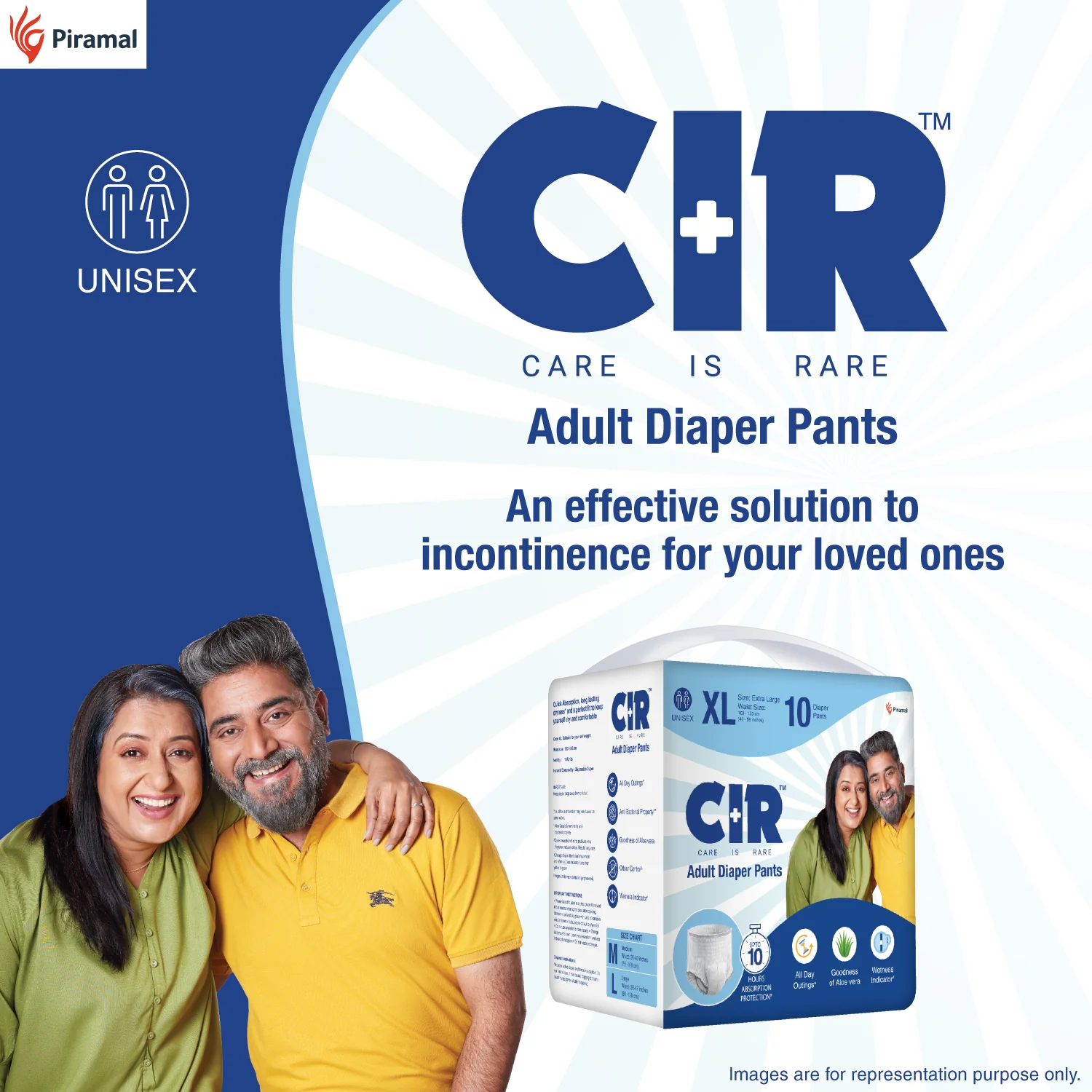 CIR Adult Diaper Pants Unisex With Wetness Indicator I Odour Control | Enriched with Aloe Vera to avoid skin irritation and rashes- (M, L & XL) - Image 16