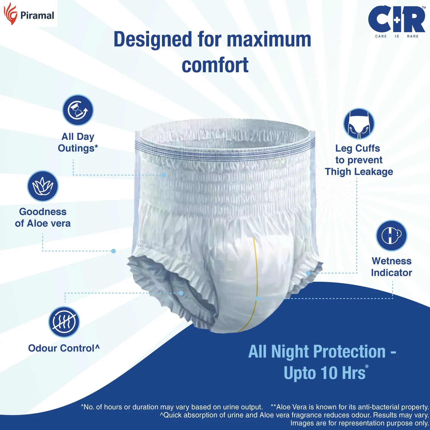 CIR Adult Diaper Pants Unisex With Wetness Indicator I Odour Control | Enriched with Aloe Vera to avoid skin irritation and rashes- (M, L & XL) - Image 17