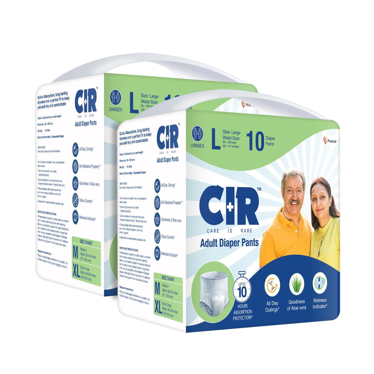 CIR Adult Diaper Pants Unisex With Wetness Indicator I Odour Control | Enriched with Aloe Vera to avoid skin irritation and rashes- (M, L & XL) - Image 3