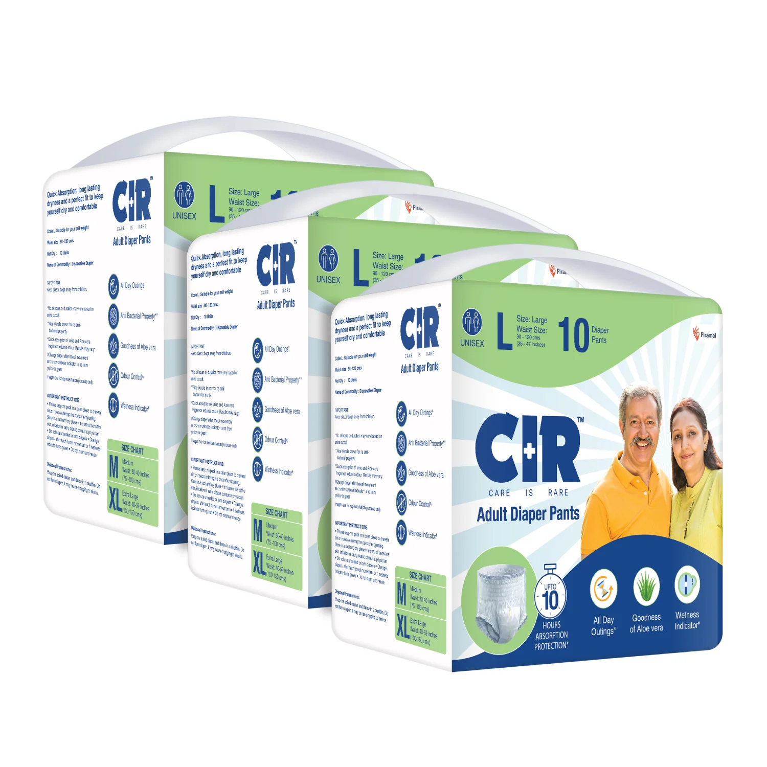 CIR Adult Diaper Pants Unisex With Wetness Indicator I Odour Control | Enriched with Aloe Vera to avoid skin irritation and rashes- (M, L & XL) - Image 4