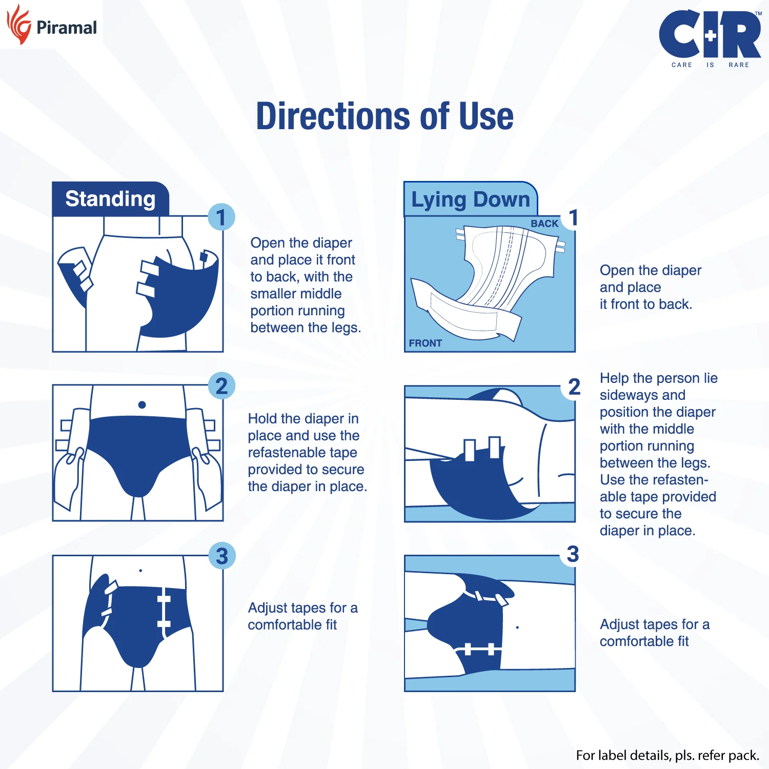 CIR Premium Adult Tape Diapers- All Night Protection with Aloe Vera -10 Units | unisex - Image 14