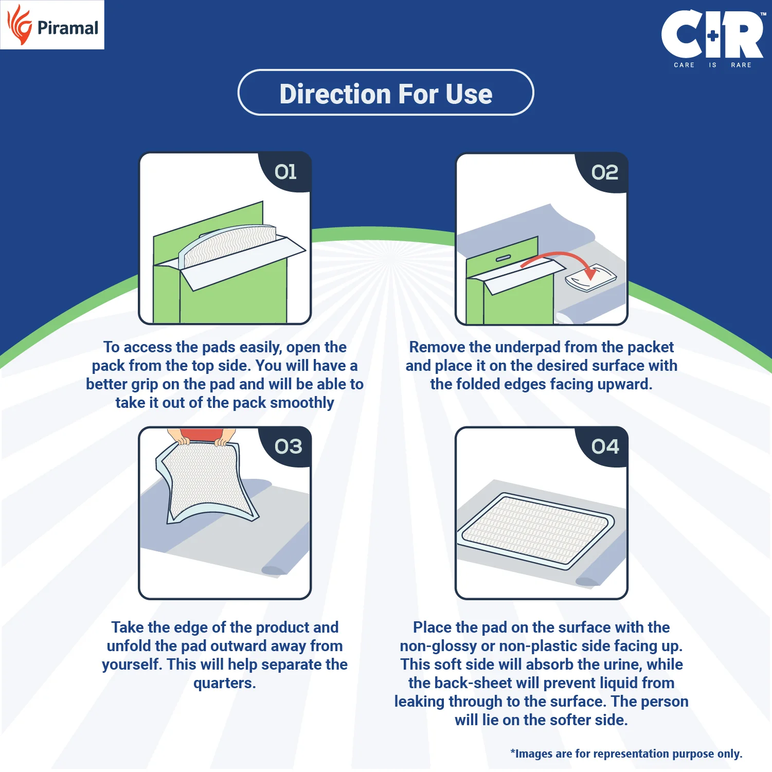 CIR Premium Underpads, Large (90x60cm) I 10 hrs Absorption Protection I 10 Units I Waterproof I Protects Surfaces from Incontinence I Super Soft Polymer - Image 5