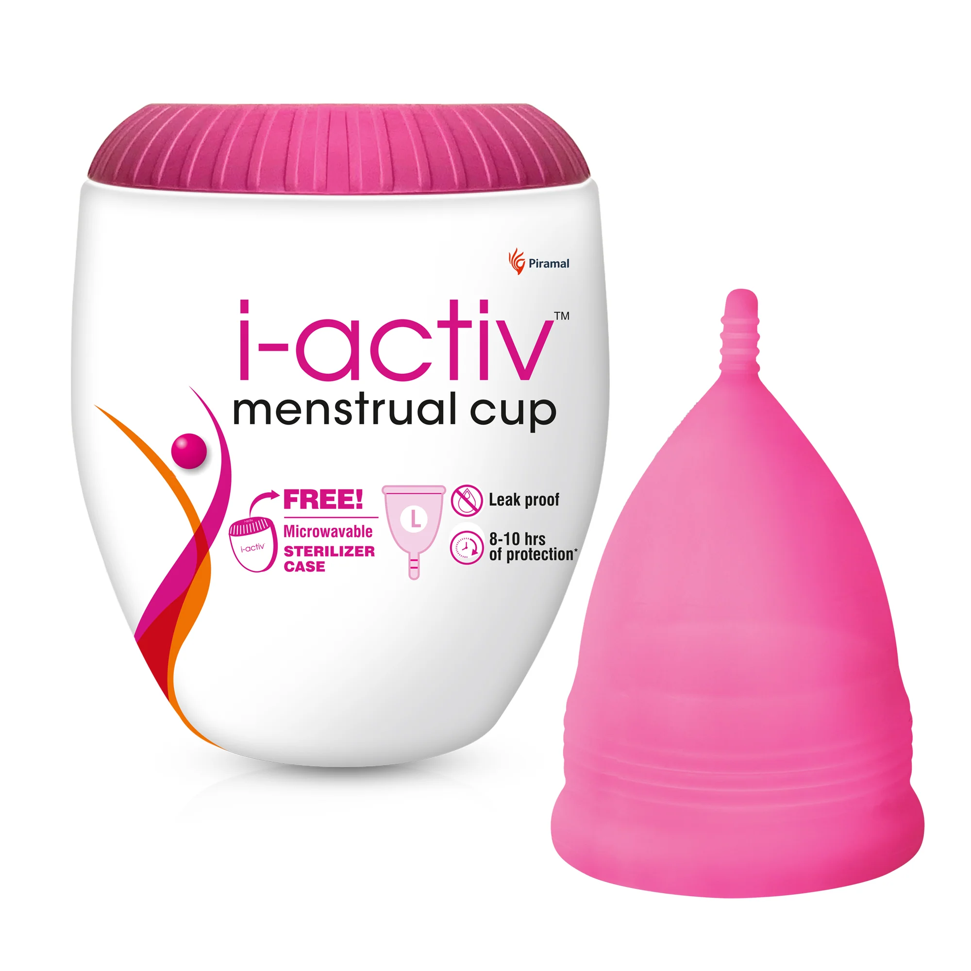 i-activ Menstrual Cup for Women with free sterilizer case | Rash-Free, Leak-Free & Ultra soft Cup with Pouch| 100% Medical Grade Silicone | 8-10 hrs protection - Image 9