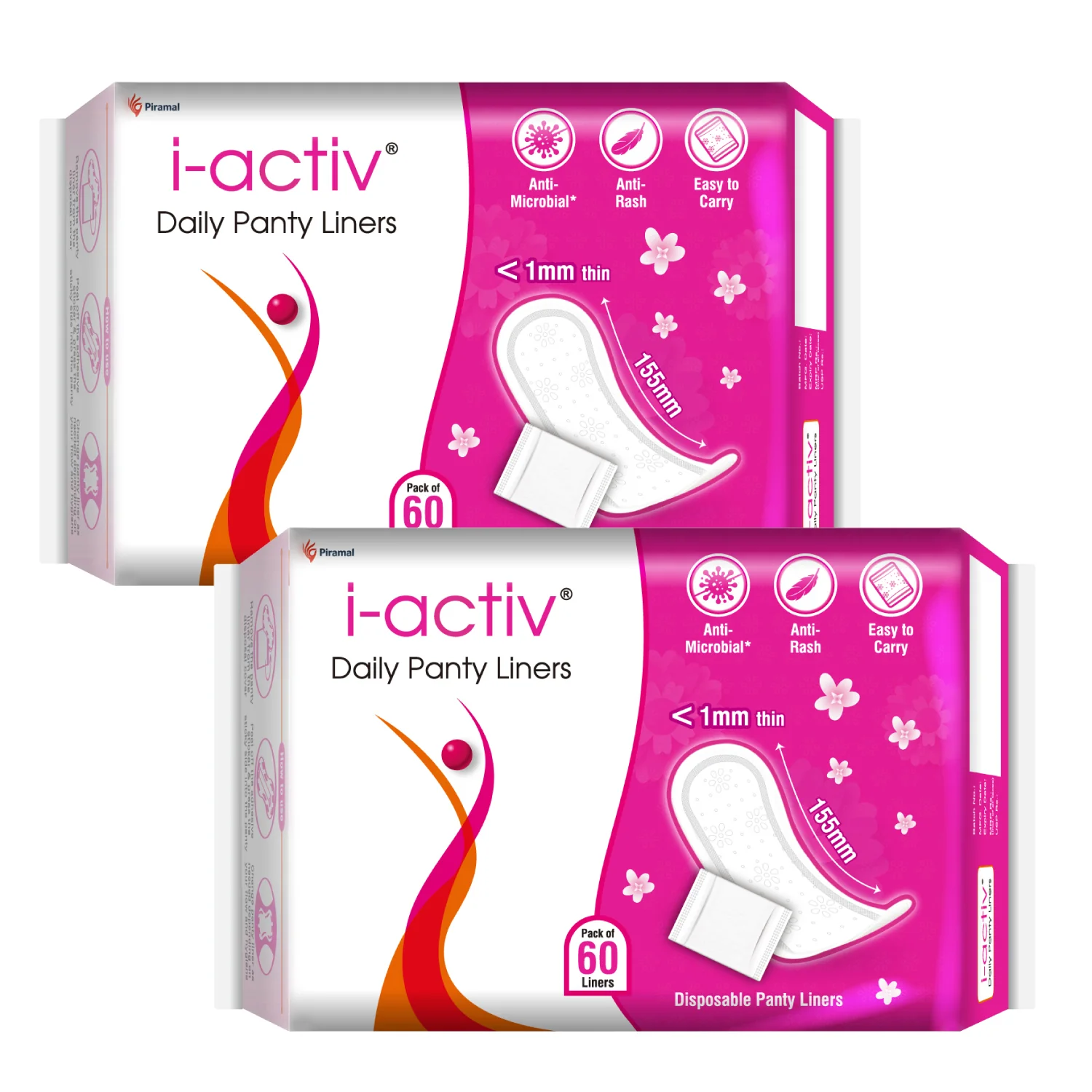 i Activ Panty Liners for Women Daily Use | 60 Liner Pads | FREE Sanitary Disposable Bag | Less than 1mm Ultra Thin Cottony Soft Pantyliners | Protection Against Leakage, Discharge, Spotting & Rashes - Image 11