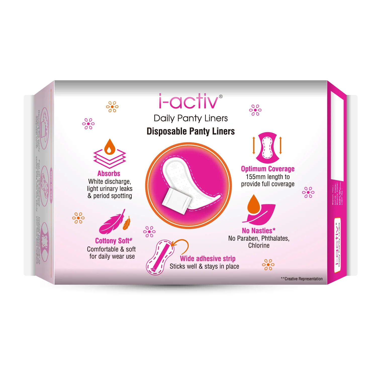 i Activ Panty Liners for Women Daily Use | 60 Liner Pads | FREE Sanitary Disposable Bag | Less than 1mm Ultra Thin Cottony Soft Pantyliners | Protection Against Leakage, Discharge, Spotting & Rashes - Image 9
