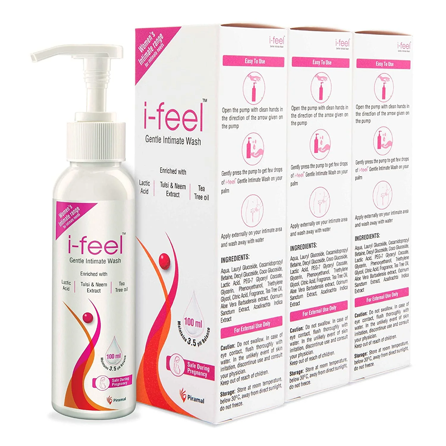i-feel Gentle Intimate Wash | Contains Tea-Tree Oil, Neem, Tulsi & Aloevera Extracts, 100ml Buy 1 Get 1 Free - Image 9