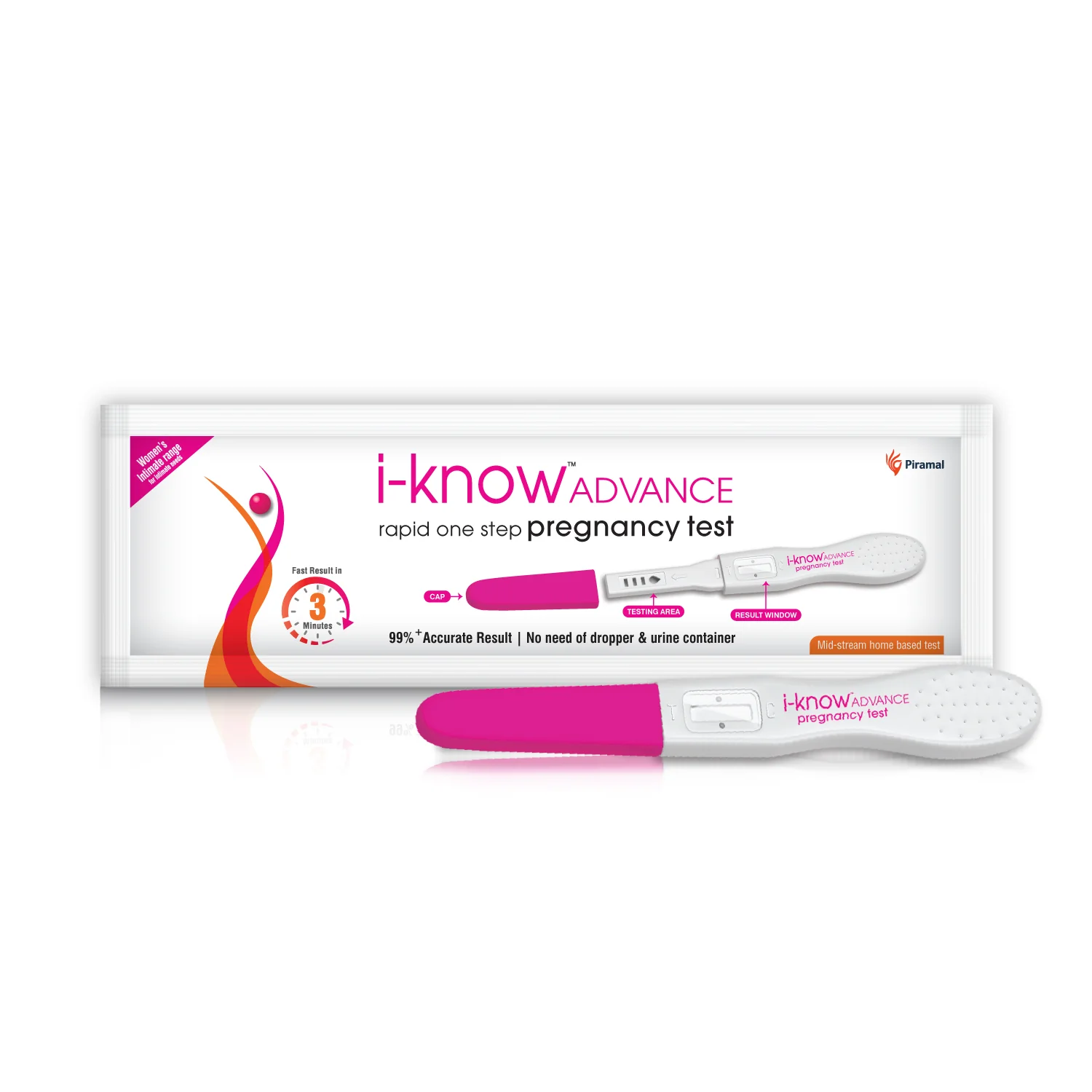 i-Know Advance Mid Stream Pregnancy Test Kit | Rapid One Step Home based Midstream Urine Pregnancy Test | Accurate Result in 3 mins | HcG Test Kit - Image 4