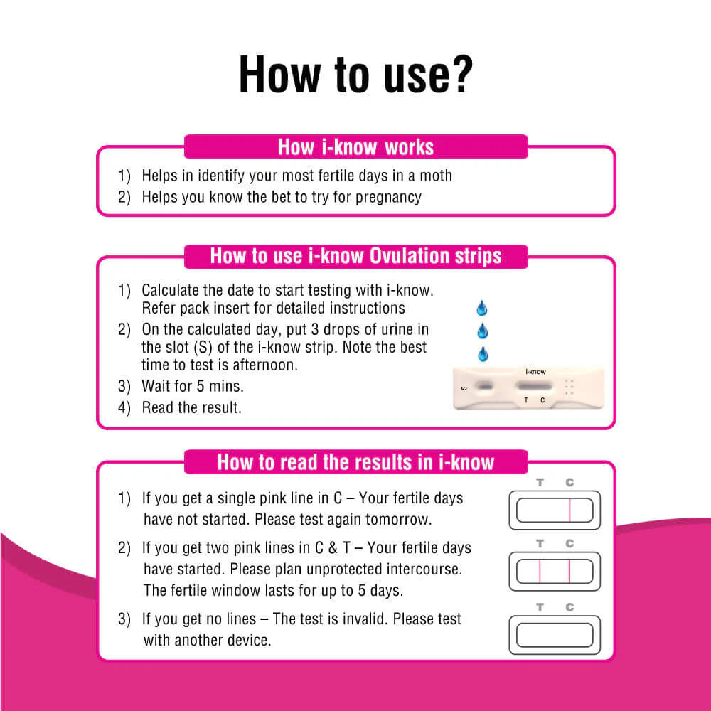 i know ovulation test kit for women planning pregnancy | Accurate results in 5 mins | 5 test strips - Image 4