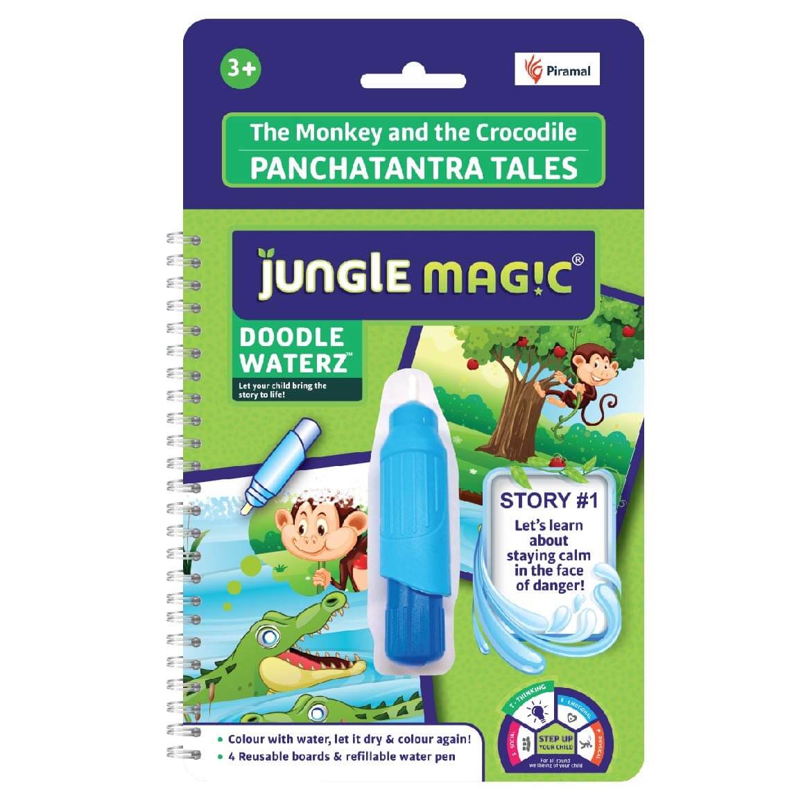 Jungle Magic Doodle Waterz | Reusable Children's Colouring Book - Image 12