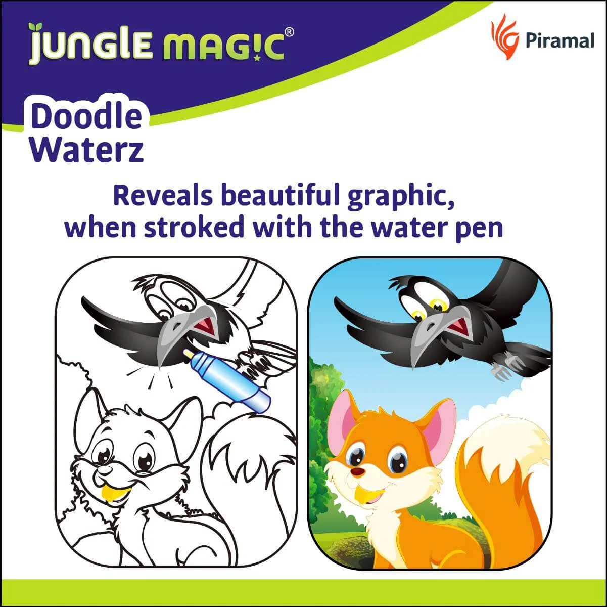 Jungle Magic Doodle Waterz | Reusable Children's Colouring Book - Image 18