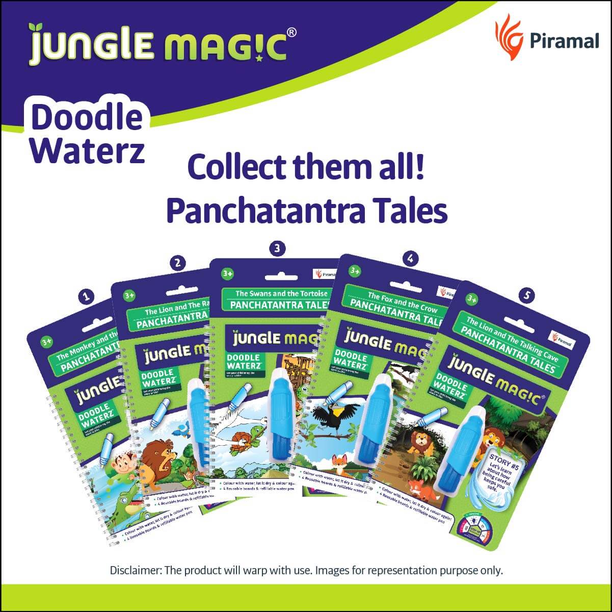 Jungle Magic Doodle Waterz | Reusable Children's Colouring Book - Image 19