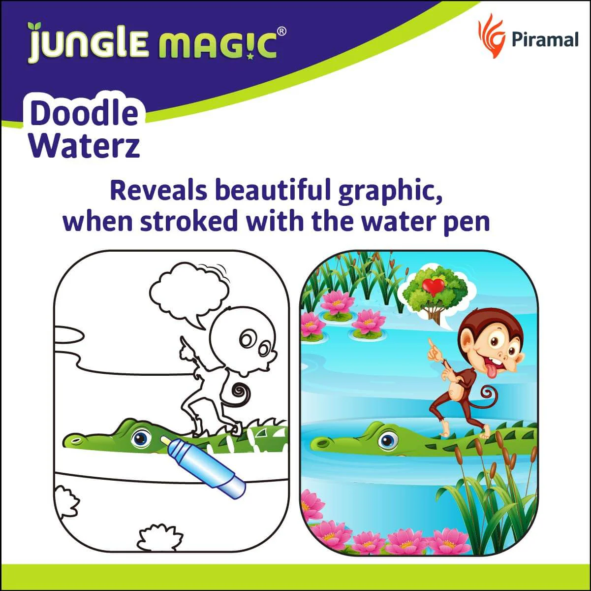 Jungle Magic Doodle Waterz | Reusable Children's Colouring Book - Image 20
