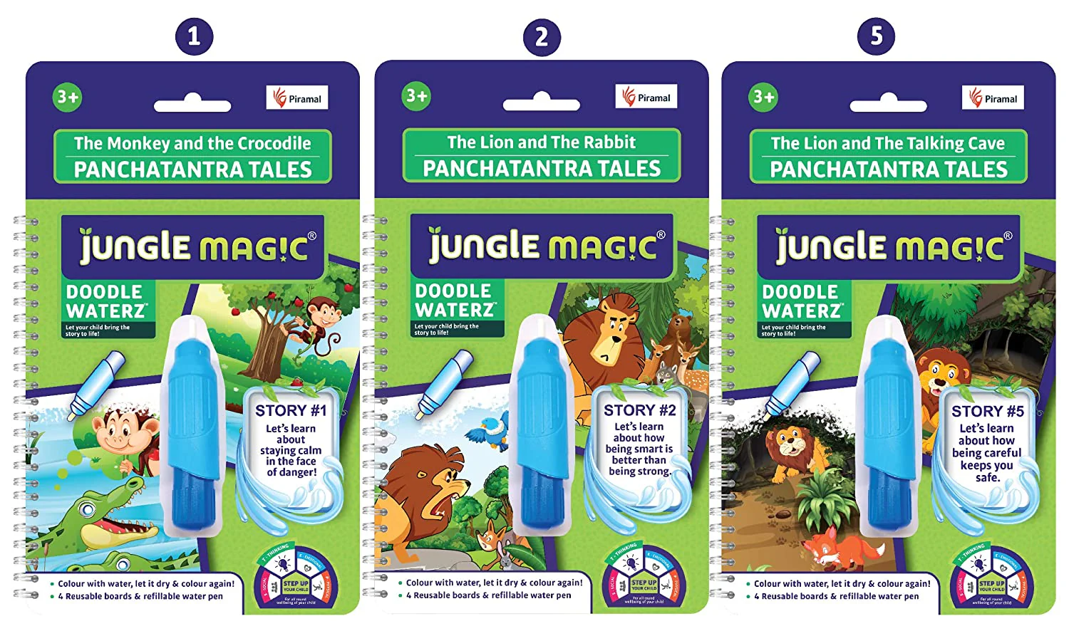 Jungle Magic Doodle Waterz | Reusable Children's Colouring Book - Image 3