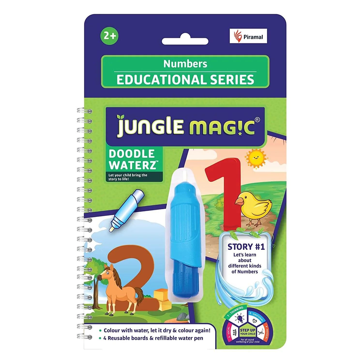 Jungle Magic Doodle Waterz | Reusable Water Colouring Book for Children - Image 4