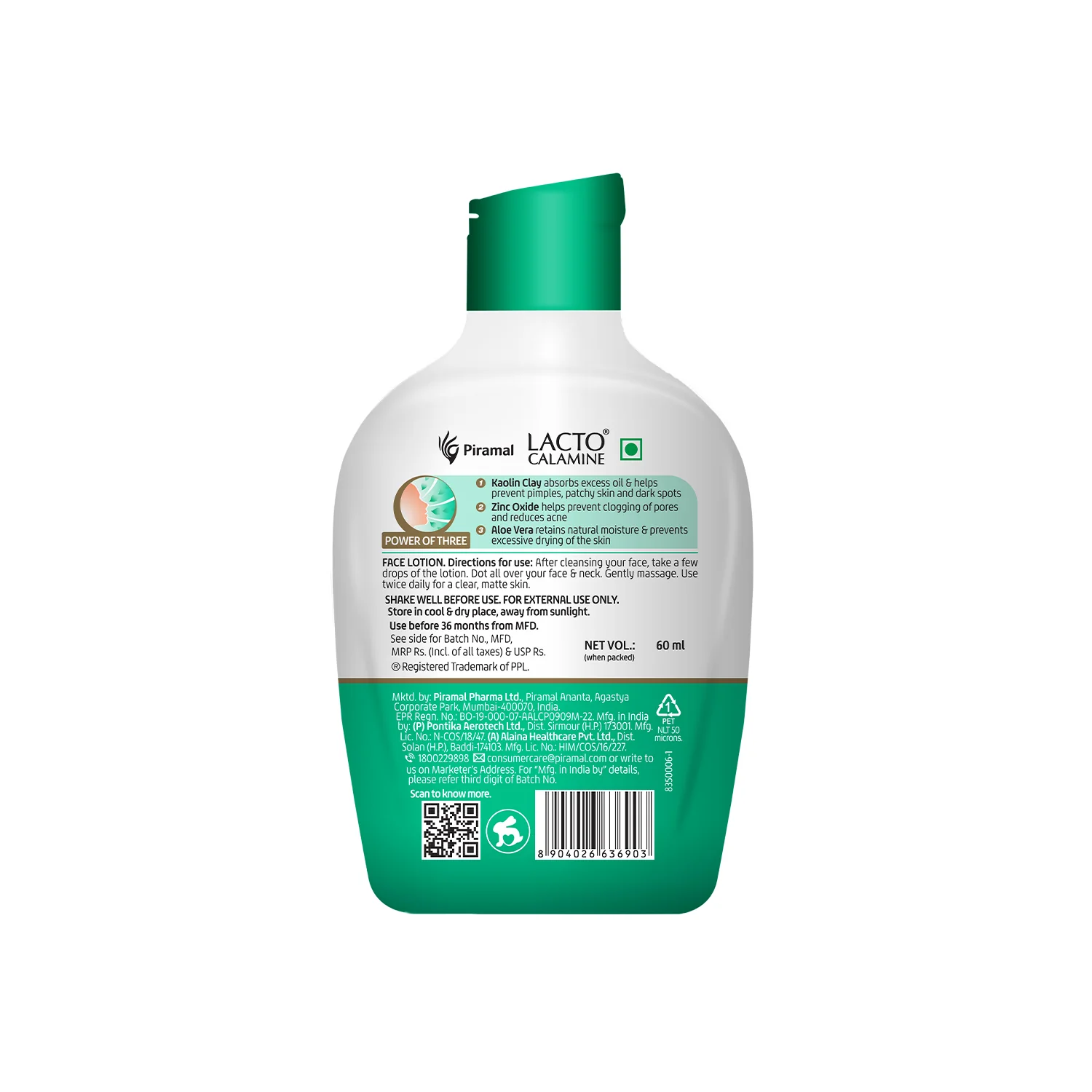 Lacto Calamine Face Lotion | Daily Moisturizer For Face - Combination To Normal Skin | Kaolin Clay & Aloe Vera | Fights Pimples, Darkspots & Blackheads | Body Lotion | 120ml - Image 11