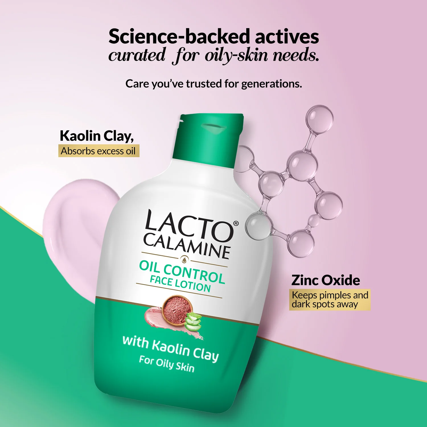 Lacto Calamine Face Lotion | Daily Moisturizer For Face - Combination To Normal Skin | Kaolin Clay & Aloe Vera | Fights Pimples, Darkspots & Blackheads | Body Lotion | 120ml - Image 4