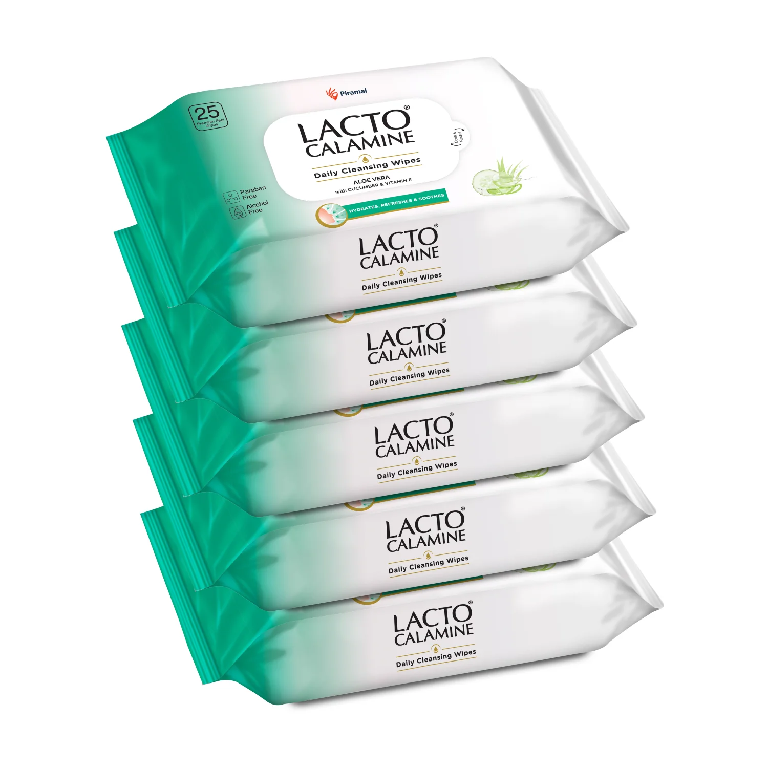 Lacto Calamine Daily Cleansing Facial Wipes | Wet Wipes for Face with Aloe Vera, Cucumber & Vitamin E | Makeup Remover Wipes| Paraben & Alcohol Free - Image 10