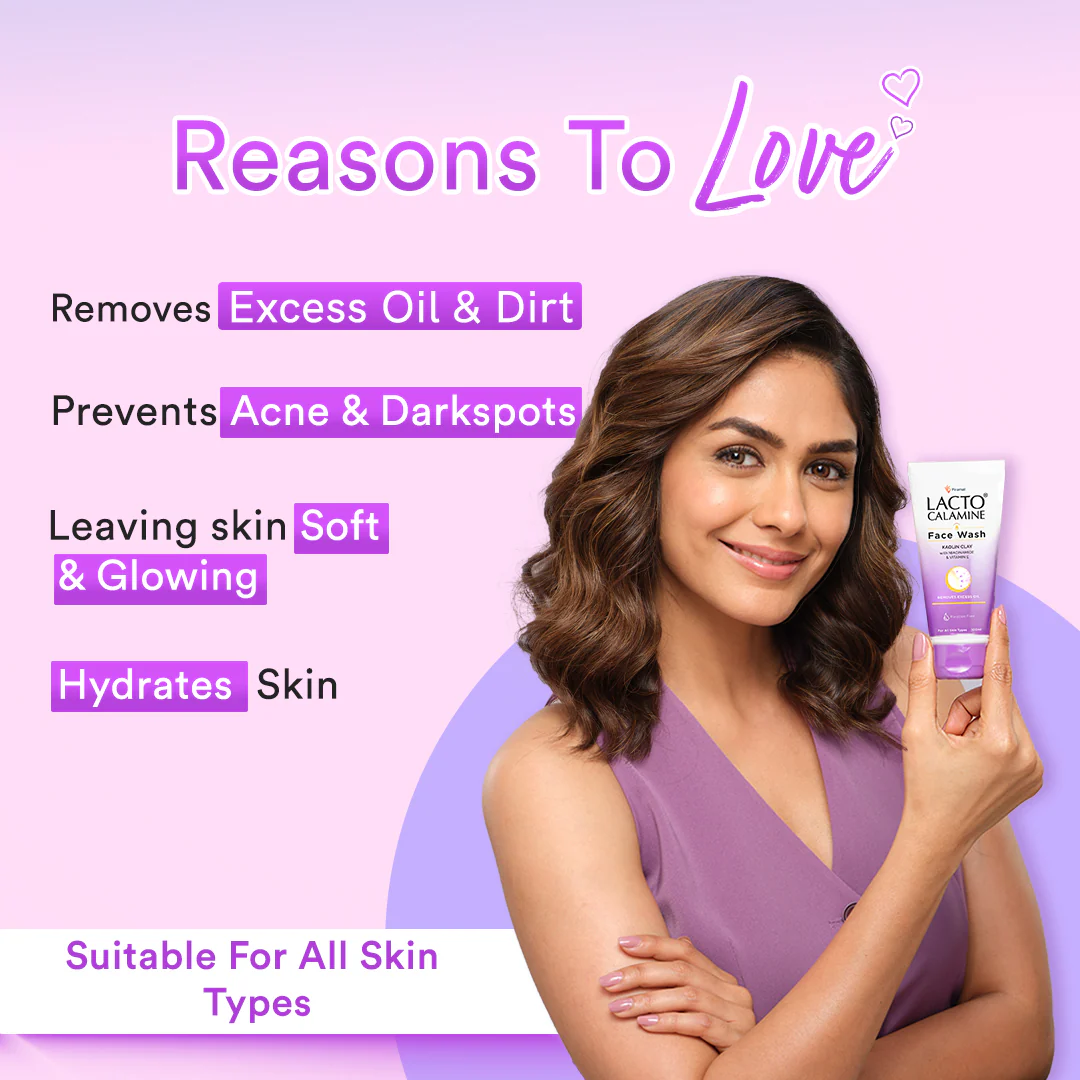 Lacto Calamine Face Wash For Oily Skin | Kaolin Clay, Niacinamide & Vitamin E | Facewash Reduces Excess Oil, Controls Pimples, Blackheads & Whiteheads | 100ml - Image 3