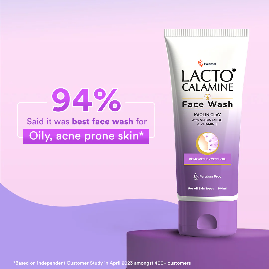 Lacto Calamine Face Wash For Oily Skin | Kaolin Clay, Niacinamide & Vitamin E | Facewash Reduces Excess Oil, Controls Pimples, Blackheads & Whiteheads | 100ml - Image 7