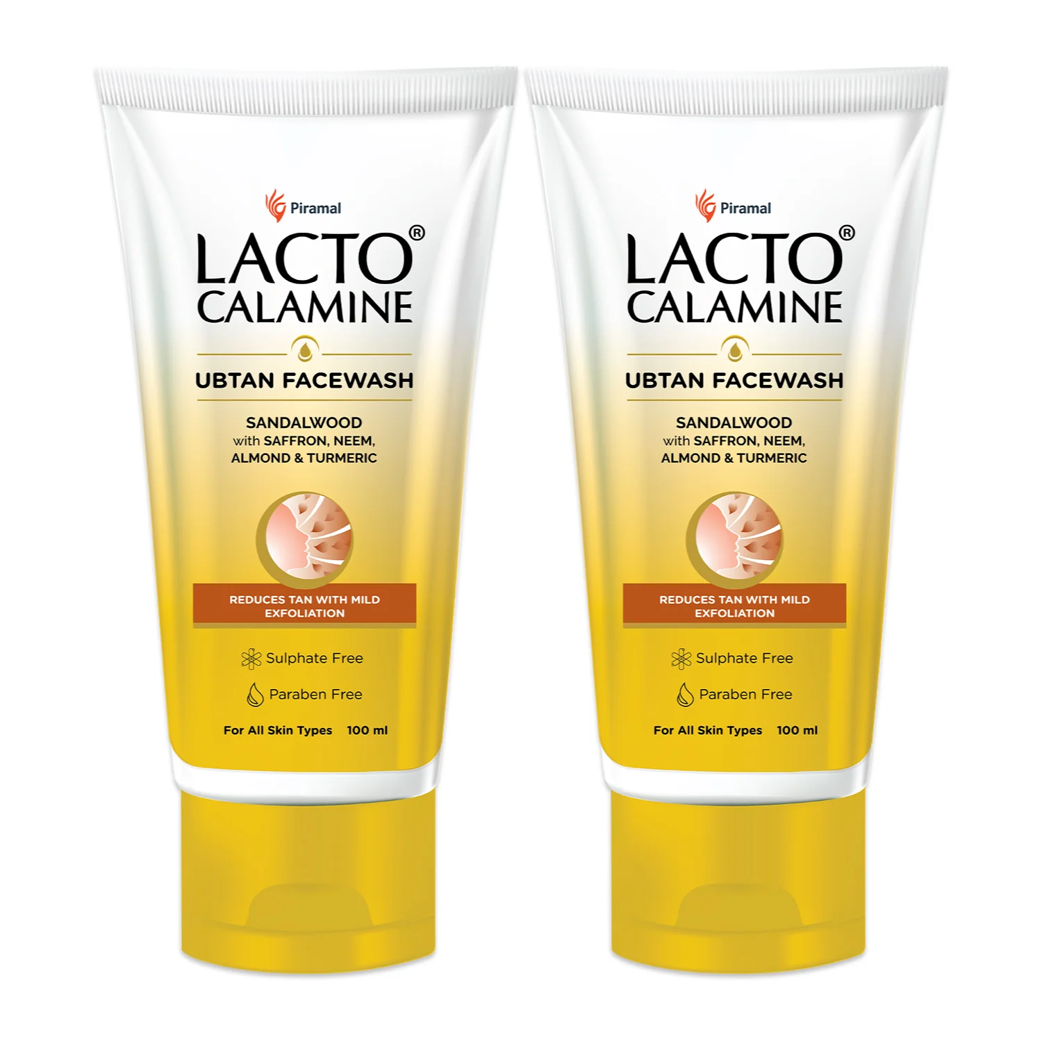 Lacto Calamine Ubtan Facewash with Sandalwood, Saffron, Neem, Almond & Turmeric |Reduces tan with mild exfoliation | Sulphate, Paraben Free| Suitable for all skin types | 100 ml - Image 7