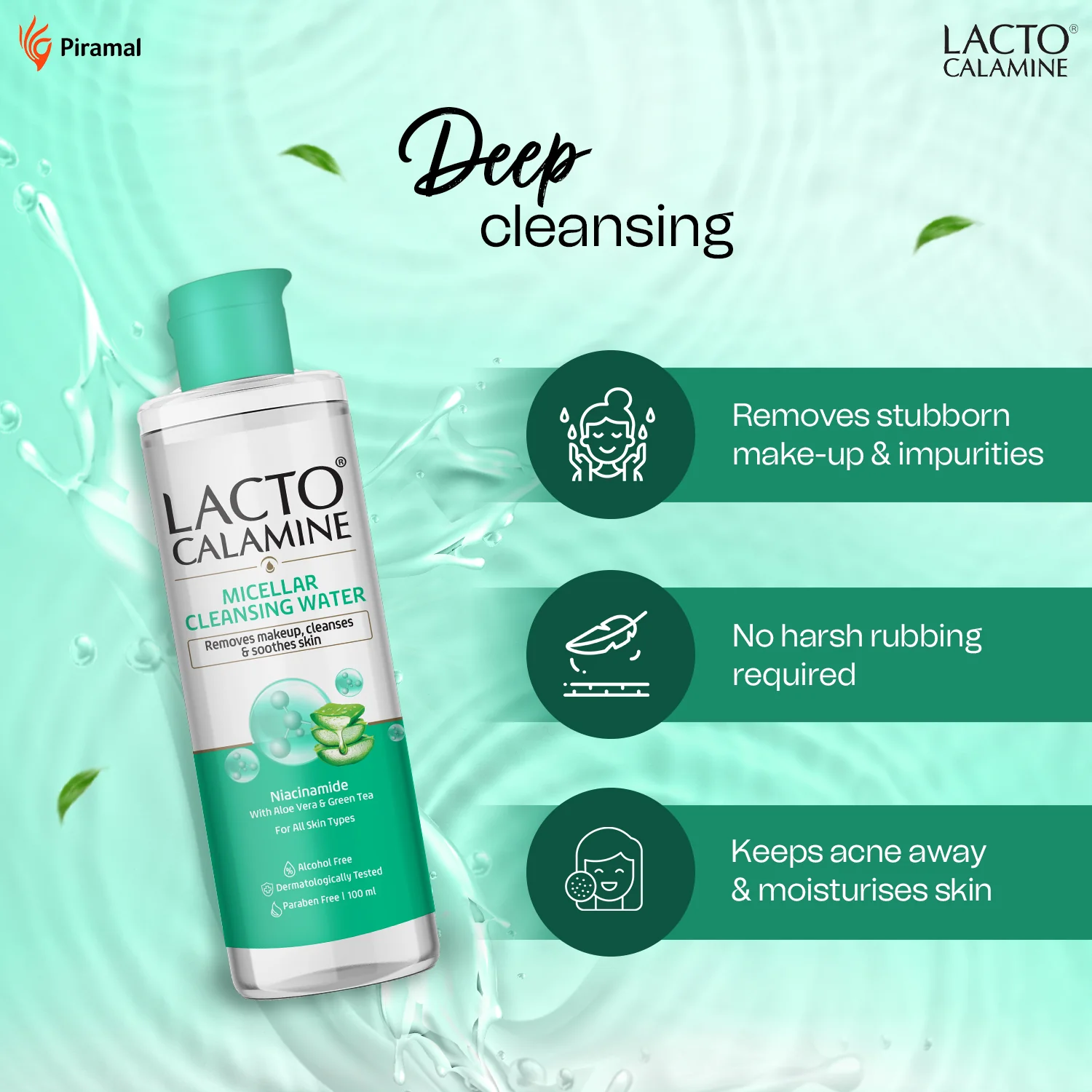 Lacto Calamine Micellar Cleansing Water | 100 ml - Image 3