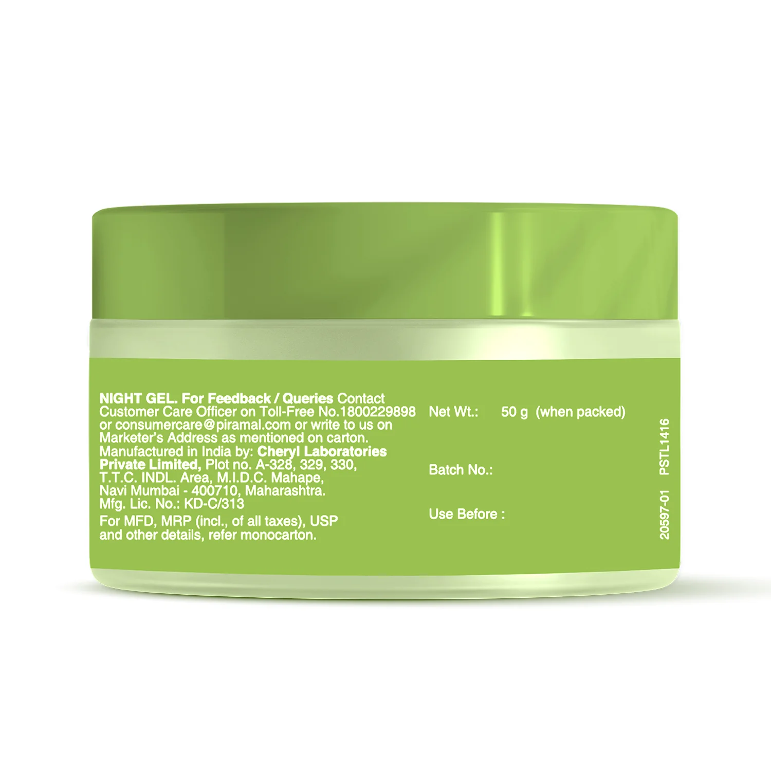 Lacto Calamine Green Tea Night Gel Moisturizer For Women | Night Cream For Oily Skin with Niacinamide & Glycolic Acid | Lightens Skin Tone & Overnight Hydration | Anti- Aging | 50g - Image 6
