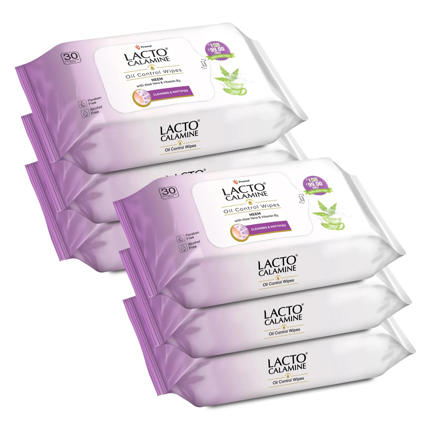 Lacto Calamine Oil Control Face Wipes | Contains Neem, VitaminB-3 and AloeVera - Image 11