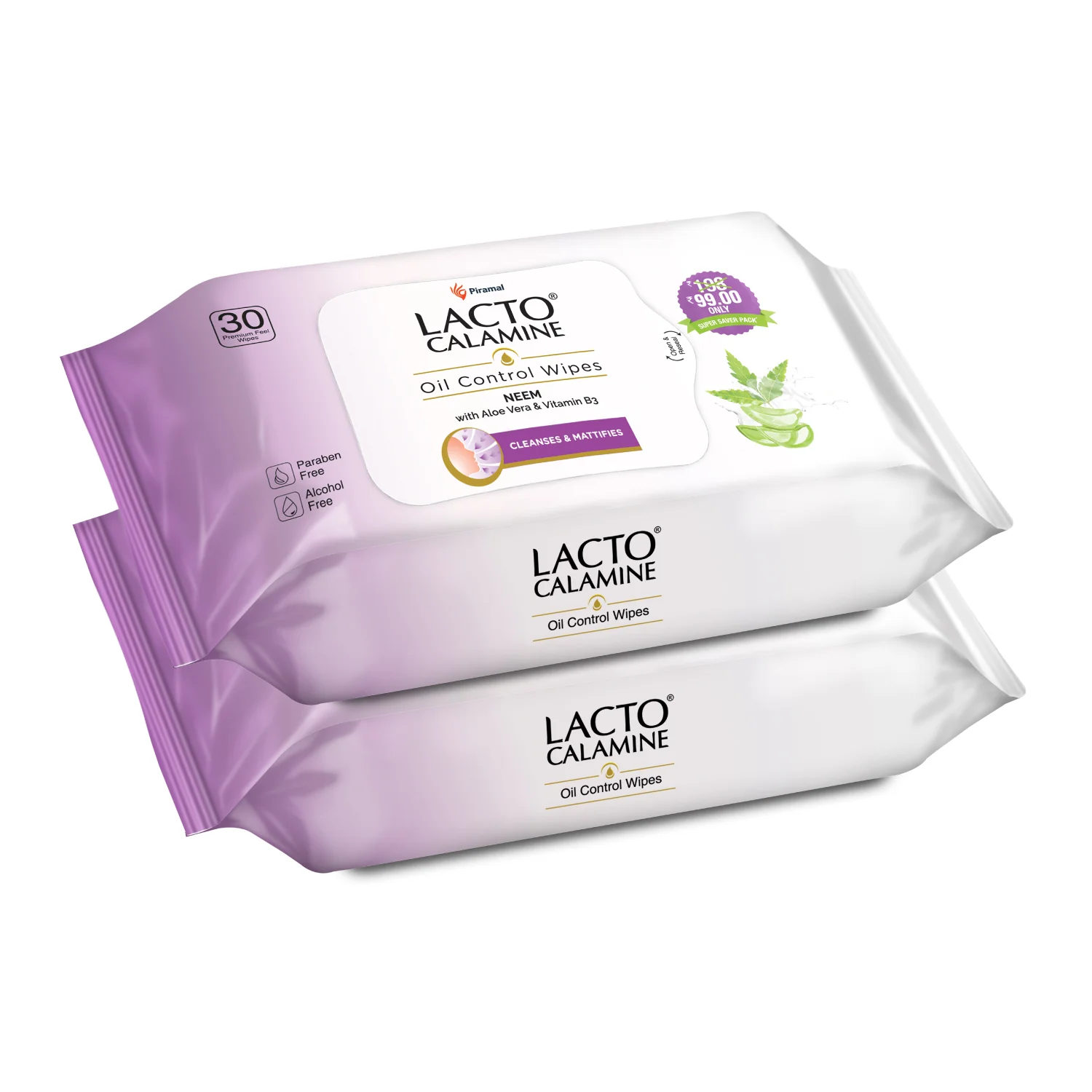 Lacto Calamine Oil Control Face Wipes | Contains Neem, VitaminB-3 and AloeVera - Image 7