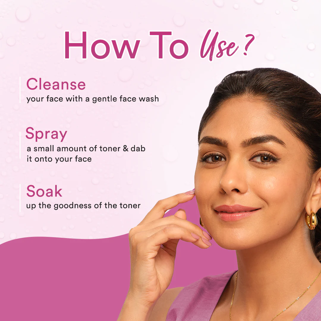 Lacto Calamine Rose Water Toner For Glowing Skin | Gulab Jal Face Toner | Rosewater with Aloe Vera & 2% Niacinamide | Cleanses, Hydrates & Moisturises Skin | No Sulphate, Alcohol, & Parabens | 120ml - Image 5