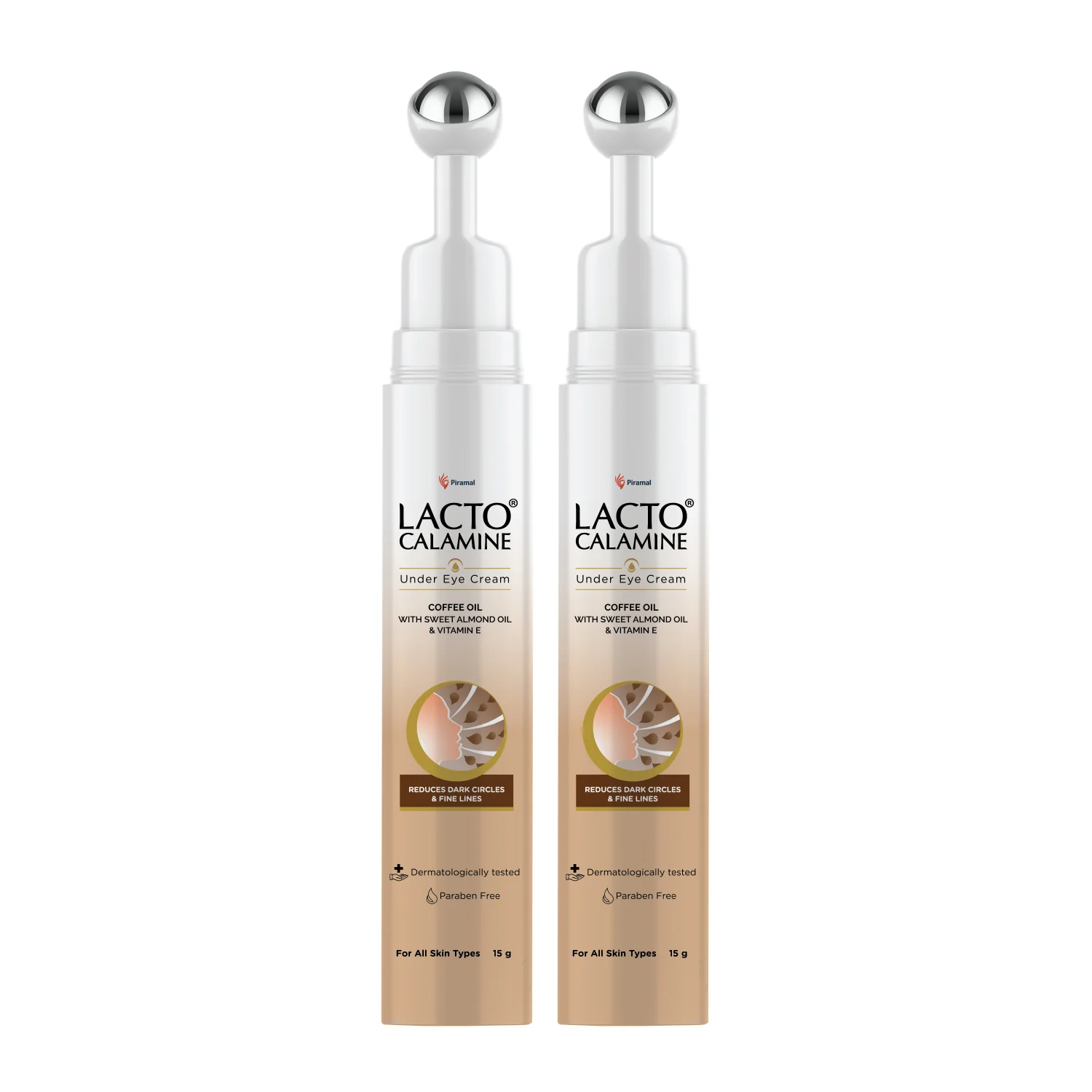 Lacto Calamine Under Eye Cream For Dark Circles for Women & Men | Fine Lines & Puffy Eyes With Cooling Massage Roller | With Coffee Oil, Multi-Peptides, Niacinamide, & Vitamin E | 15g - Image 10