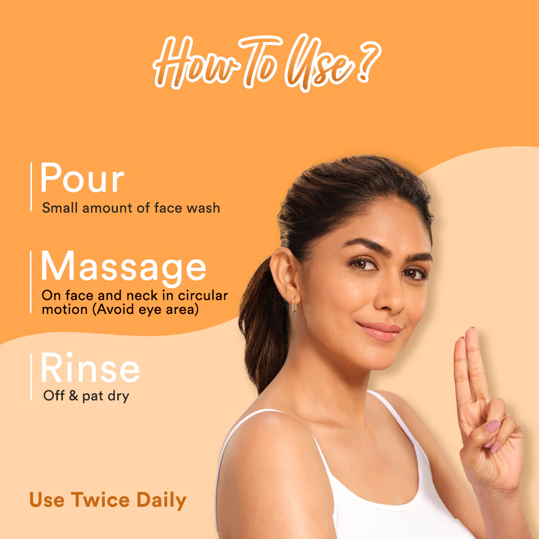 Lacto Calamine Vitamin C face wash with Aloe Vera & Niacinamide for bright and glowing skin | Exfoliates skin, reduces pigmentation, No parabens, no sulphates – (100 ml ), Orange - Image 6