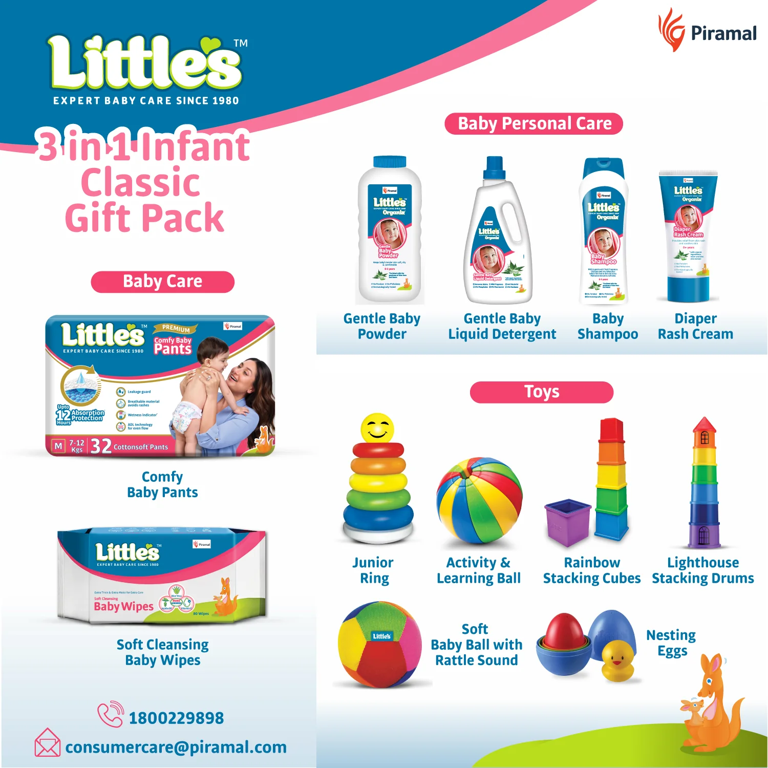 Little's 3 in 1 Infant Classic Gift Pack I Activity & Learning Toys for Babies I Multicolour I Infant & Preschool Toys I Develops fine motor skills & reasoning skills | 5 months and above - Image 6