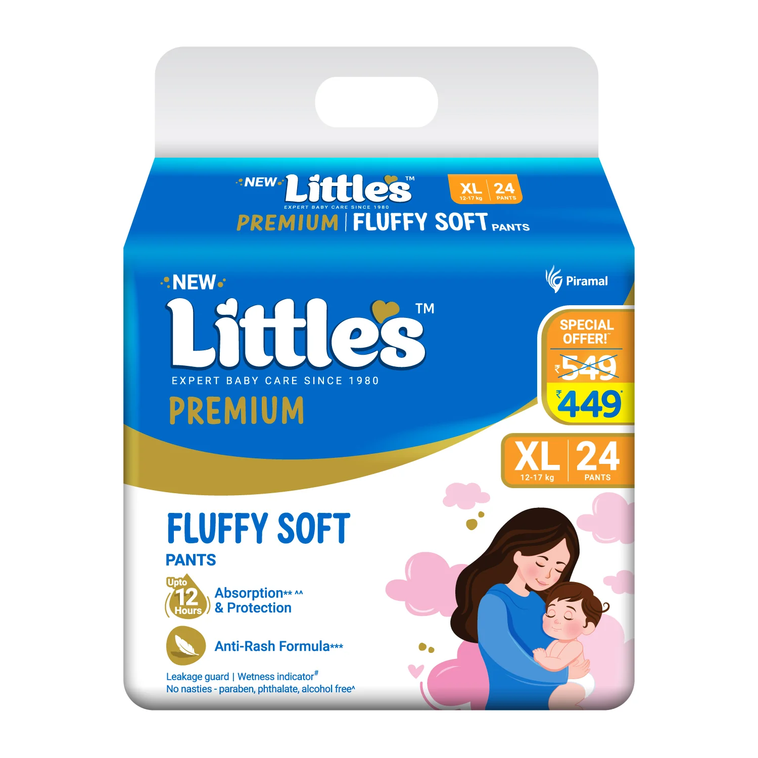 Little's Comfy Baby Diaper Pants - Premium | Baby Diapers with 12 hours Absorption & Wetness Indicators - Image 10