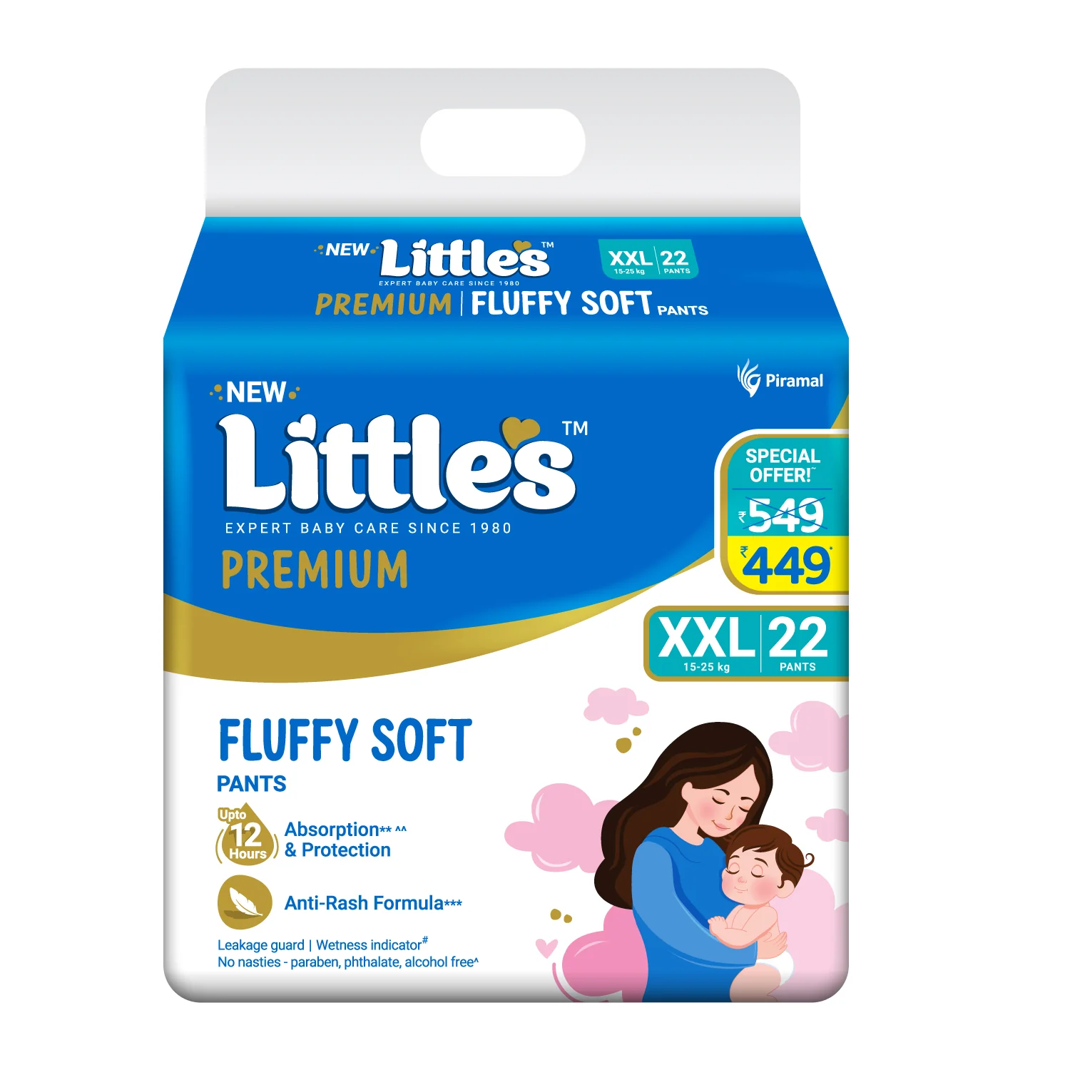 Little's Comfy Baby Diaper Pants - Premium | Baby Diapers with 12 hours Absorption & Wetness Indicators - Image 12