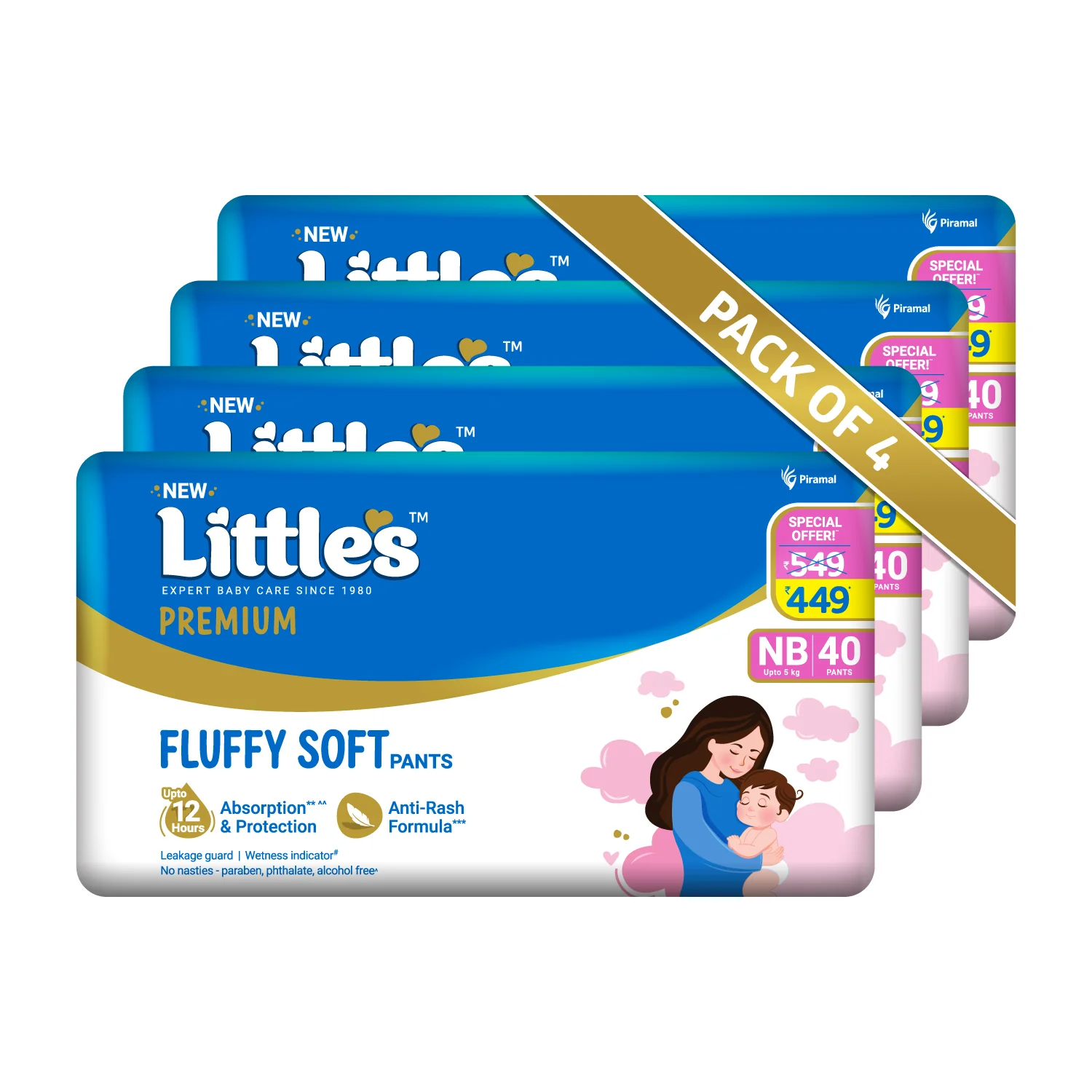 Little's Comfy Baby Diaper Pants - Premium | Baby Diapers with 12 hours Absorption & Wetness Indicators - Image 17