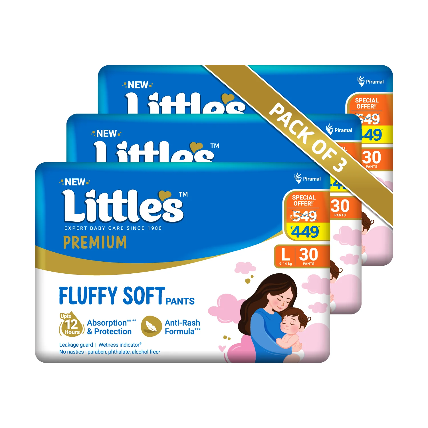 Little's Comfy Baby Diaper Pants - Premium | Baby Diapers with 12 hours Absorption & Wetness Indicators - Image 19