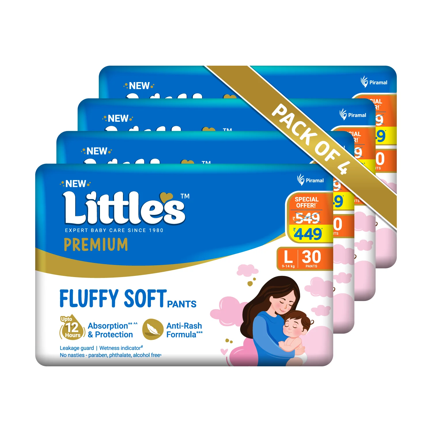 Little's Comfy Baby Diaper Pants - Premium | Baby Diapers with 12 hours Absorption & Wetness Indicators - Image 20