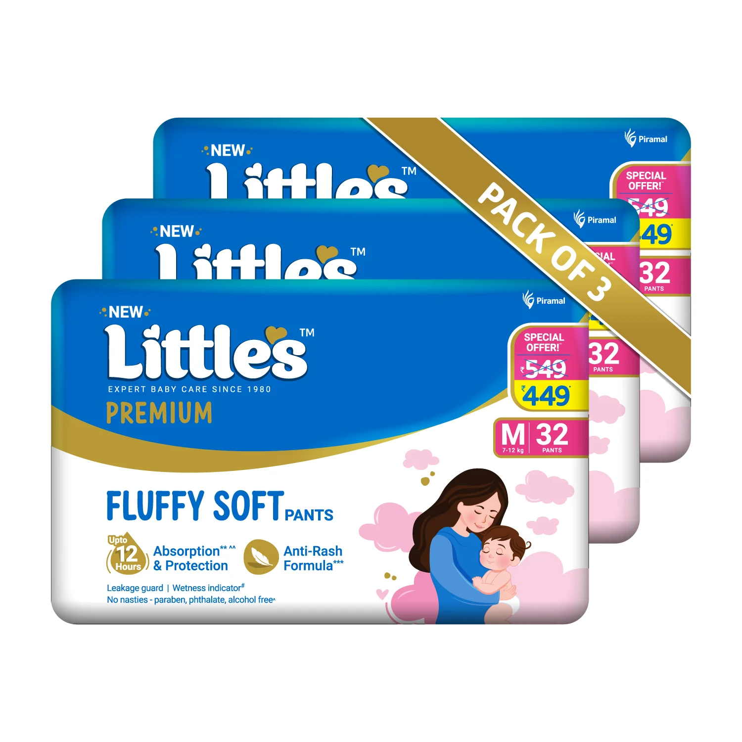 Little's Comfy Baby Diaper Pants - Premium | Baby Diapers with 12 hours Absorption & Wetness Indicators - Image 22