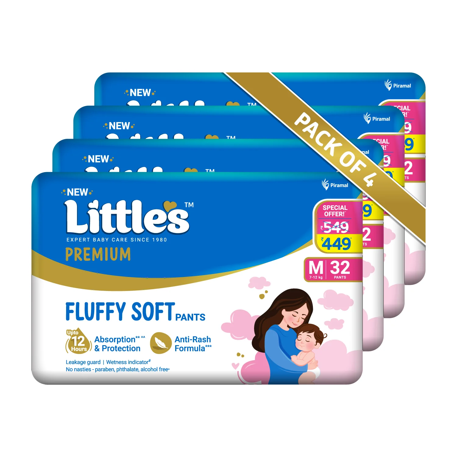 Little's Comfy Baby Diaper Pants - Premium | Baby Diapers with 12 hours Absorption & Wetness Indicators - Image 23