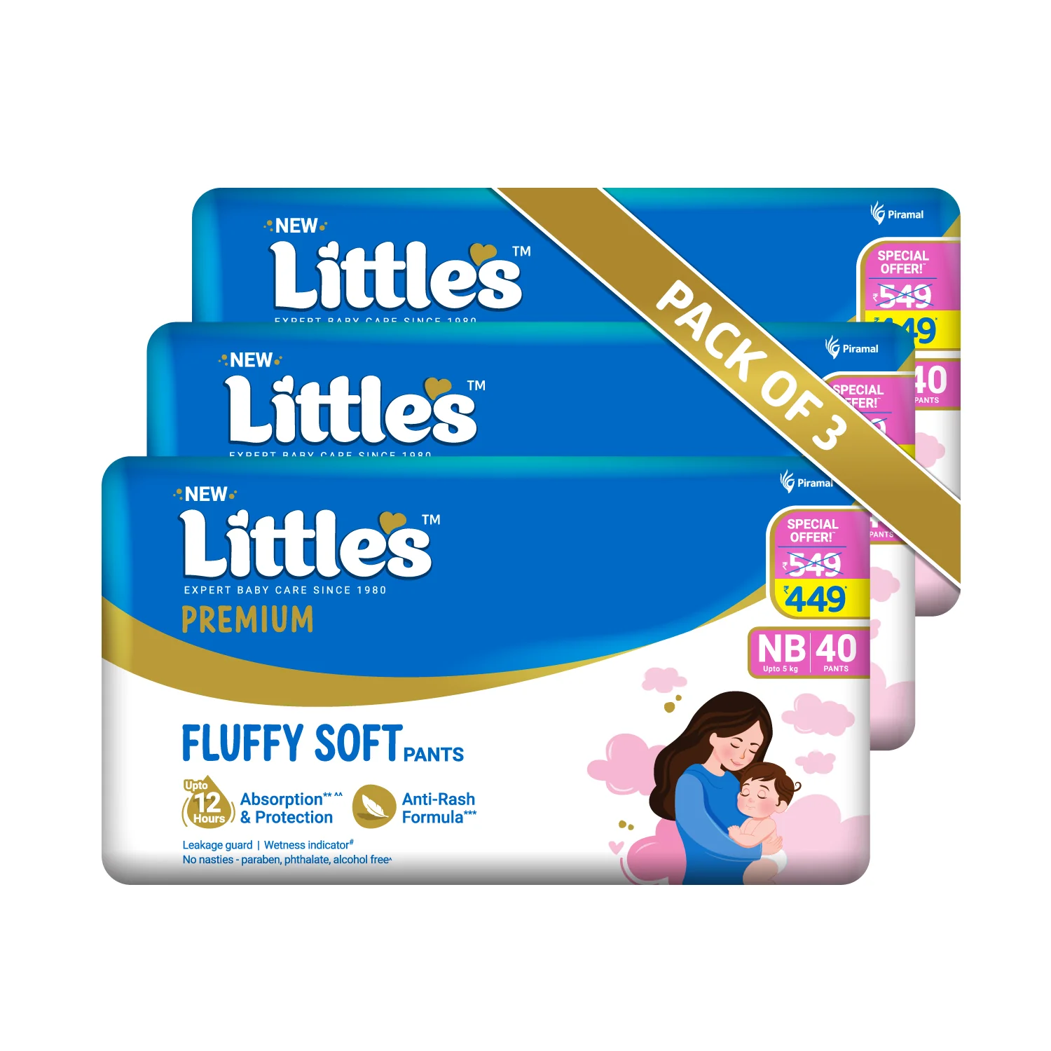 Little's Comfy Baby Diaper Pants - Premium | Baby Diapers with 12 hours Absorption & Wetness Indicators - Image 26