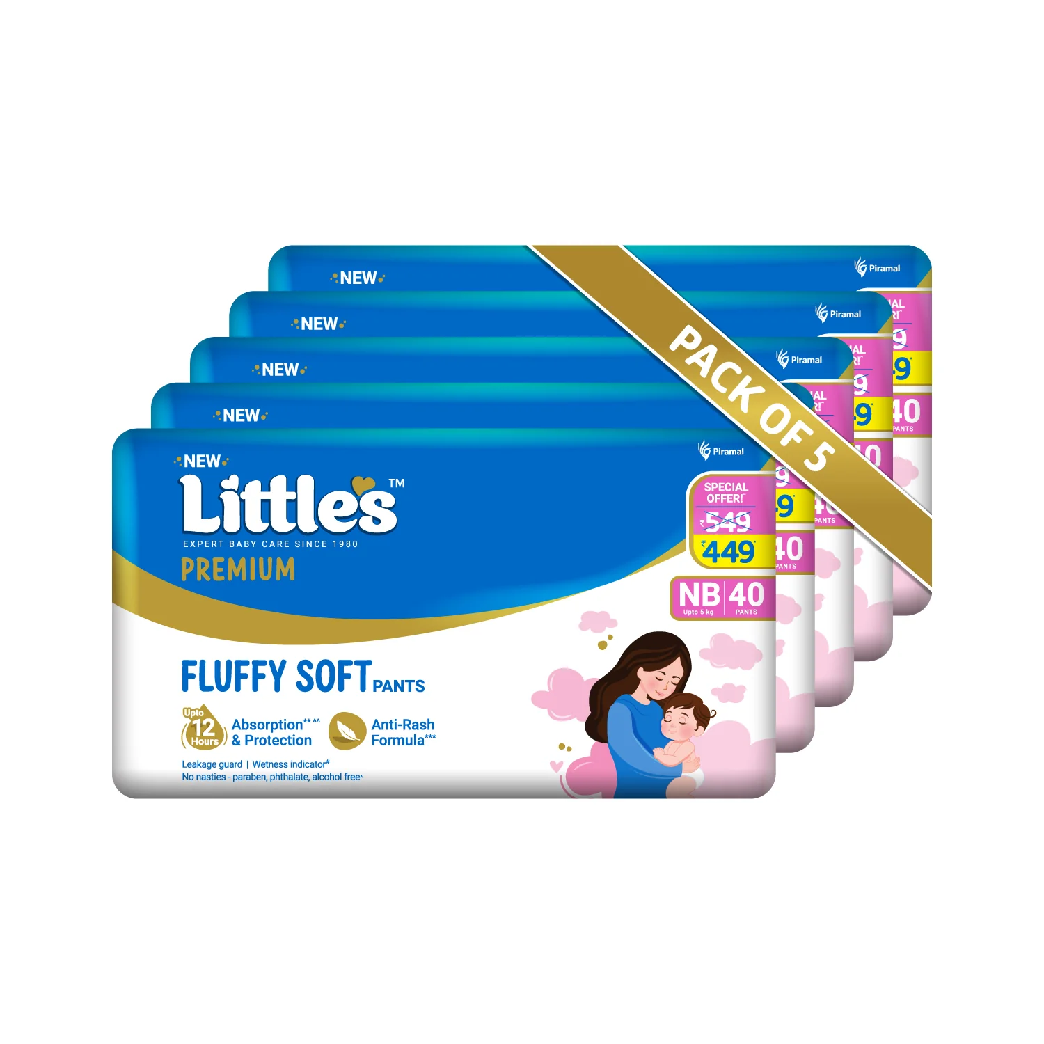 Little's Comfy Baby Diaper Pants - Premium | Baby Diapers with 12 hours Absorption & Wetness Indicators - Image 27
