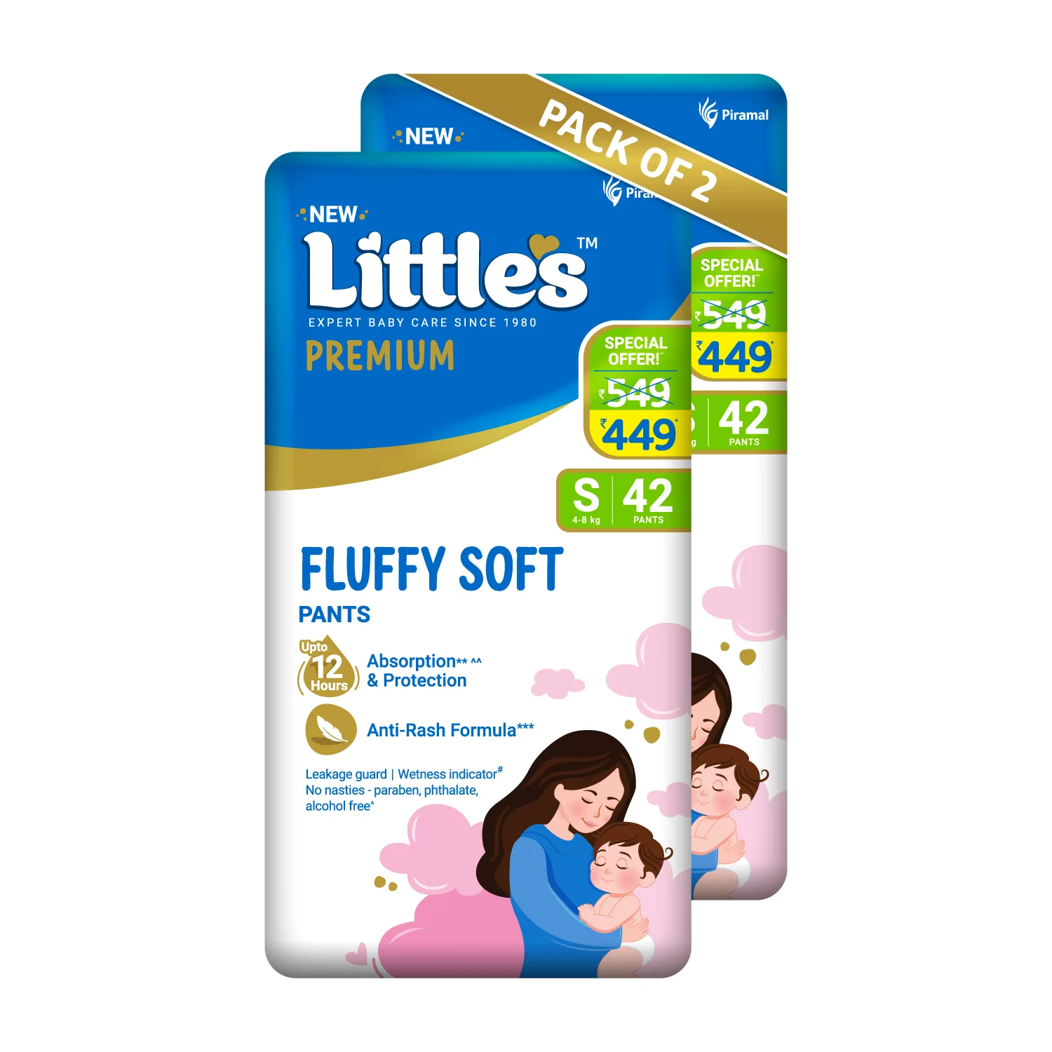 Little's Comfy Baby Diaper Pants - Premium | Baby Diapers with 12 hours Absorption & Wetness Indicators - Image 28