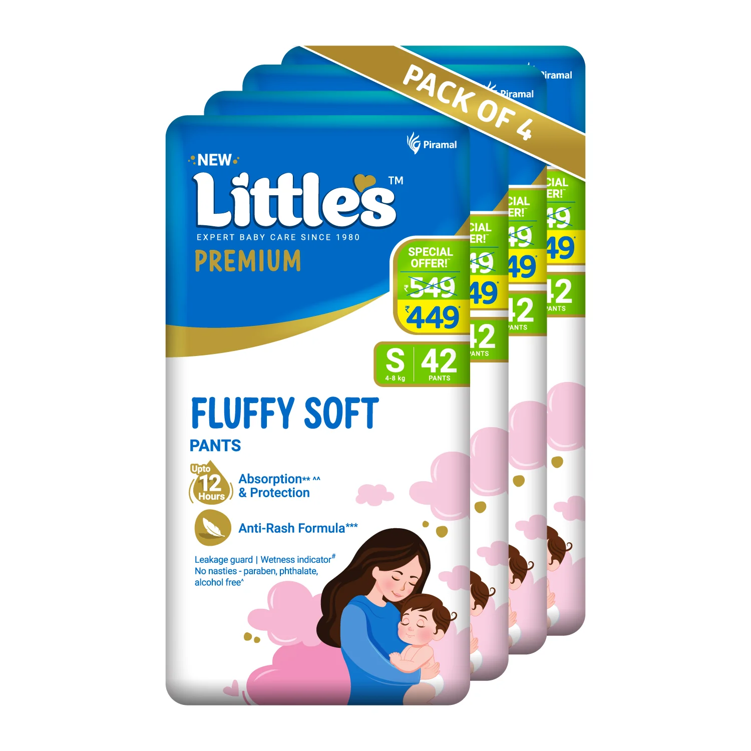 Little's Comfy Baby Diaper Pants - Premium | Baby Diapers with 12 hours Absorption & Wetness Indicators - Image 31