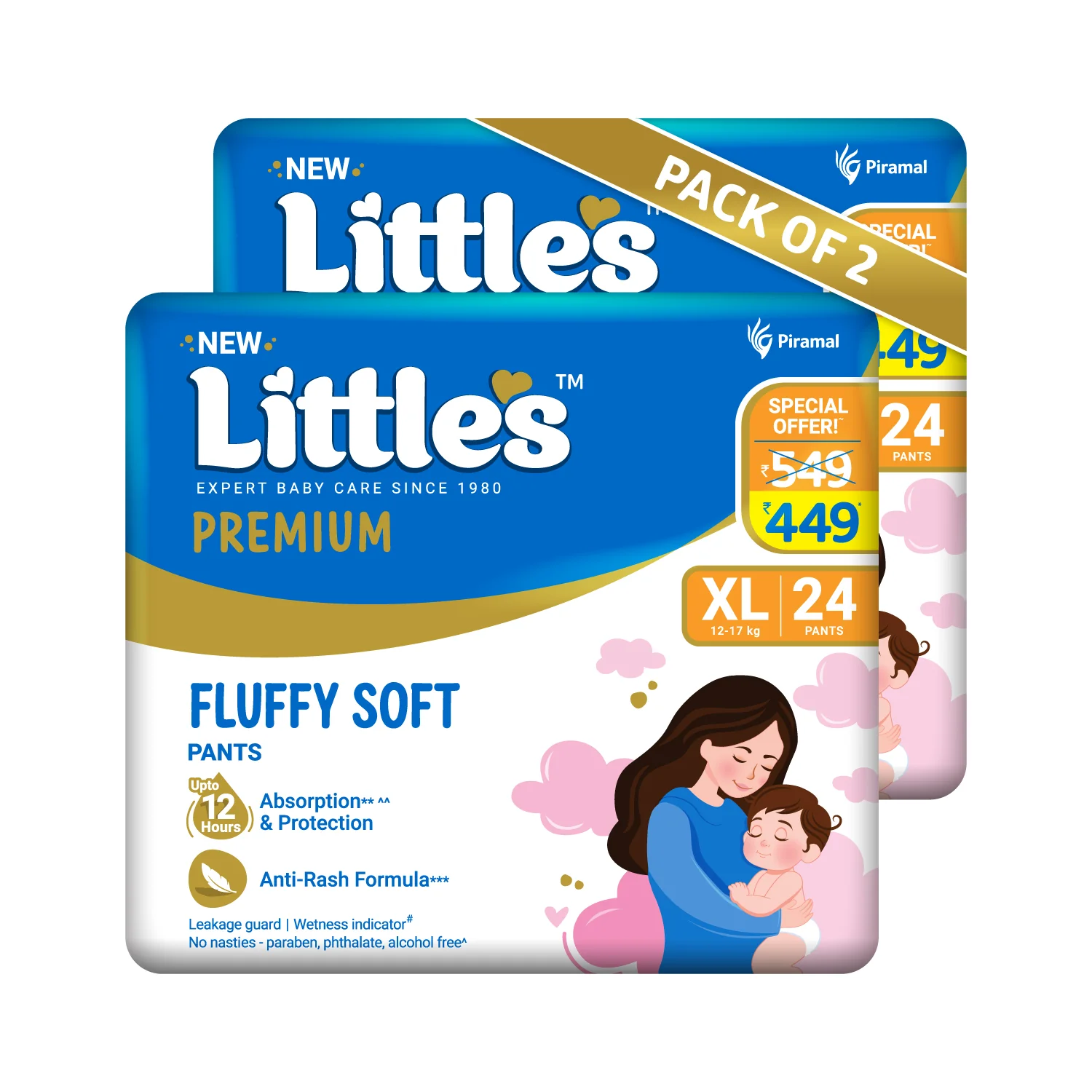 Little's Comfy Baby Diaper Pants - Premium | Baby Diapers with 12 hours Absorption & Wetness Indicators - Image 33