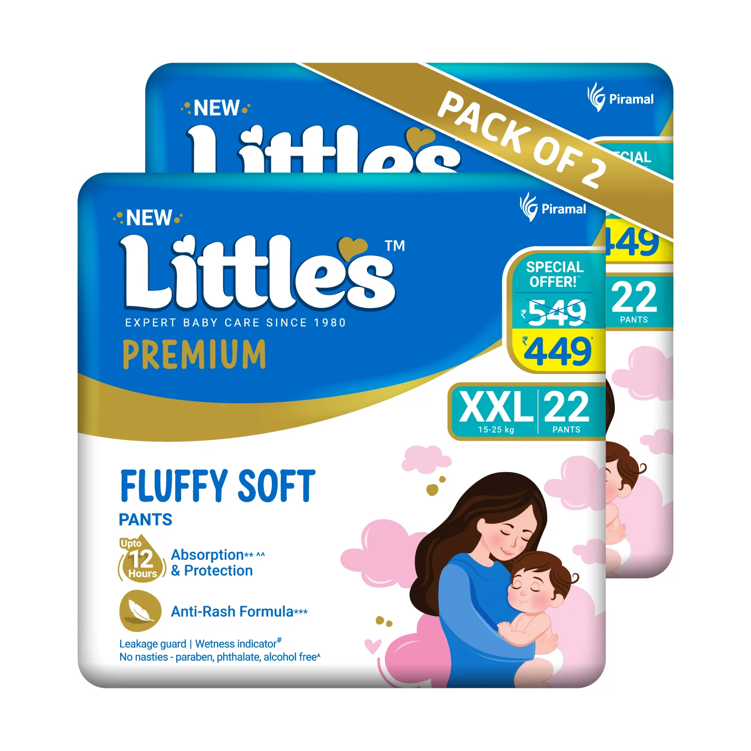 Little's Comfy Baby Diaper Pants - Premium | Baby Diapers with 12 hours Absorption & Wetness Indicators - Image 37