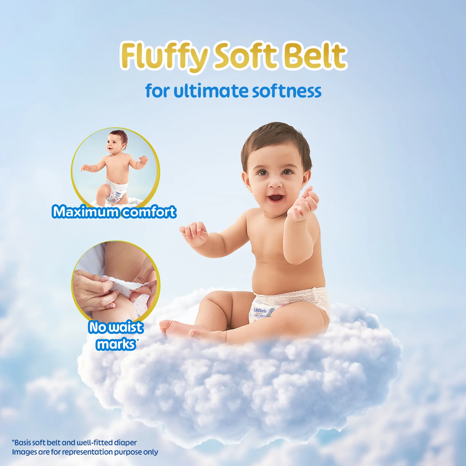 Little's Comfy Baby Diaper Pants - Premium | Baby Diapers with 12 hours Absorption & Wetness Indicators - Image 8