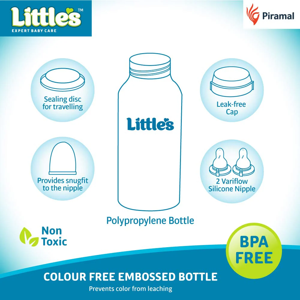 Littles Classic Maxi Feeding Bottle | Patented Nipple Design- 240 ml - Image 3