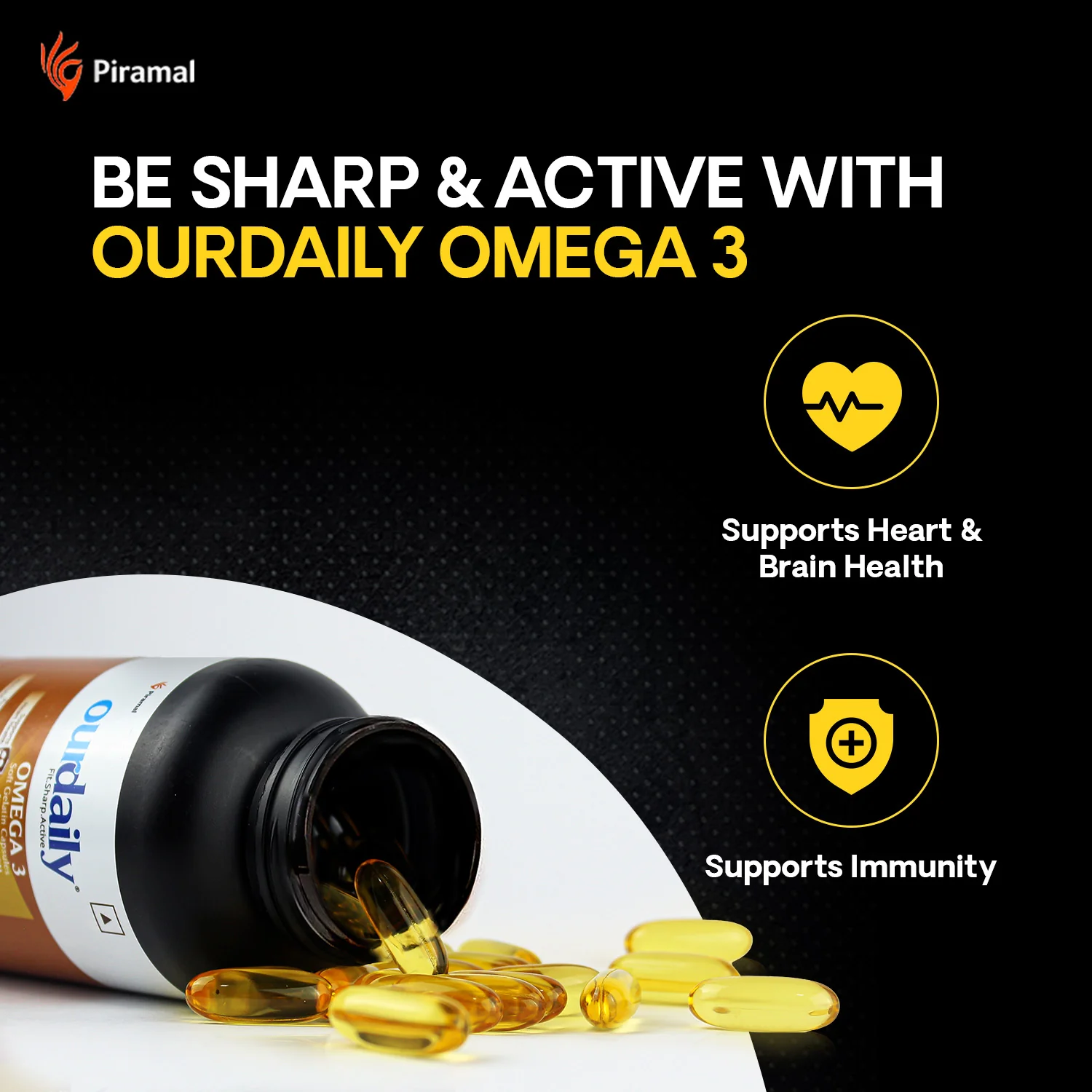 Ourdaily Omega 3 Fish Oil Gel | Soft Gelatin Capsules - Image 3